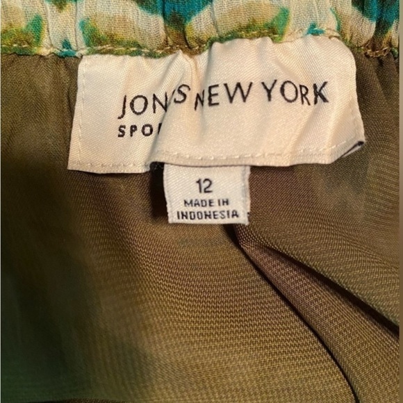 Jones New York Sport Skirt Womens Size 12 Elastic Waist Pleated broom peasant - Picture 3 of 7